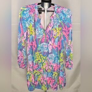Lilly Pulitzer Lucee Resort Coatal Chic Midi Dress, Size Small